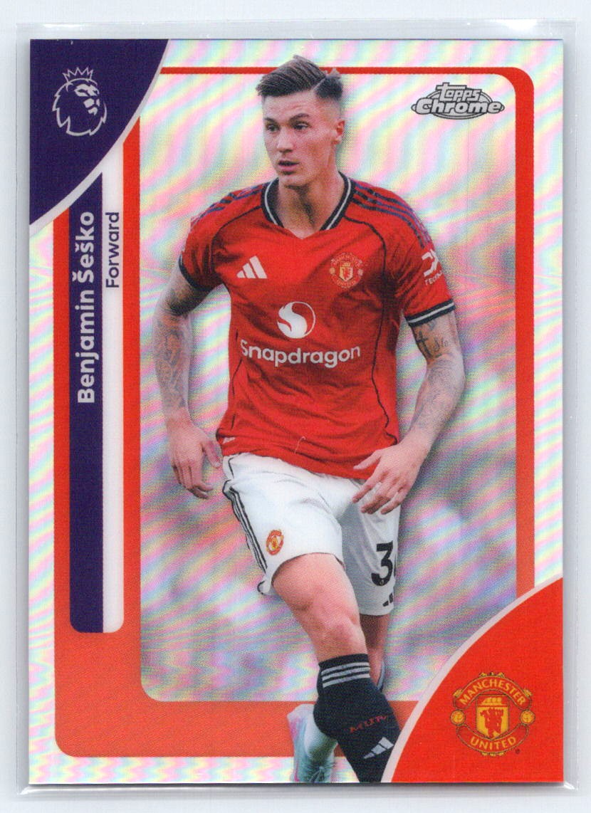 2025-26 Topps Chrome Premier League #137 Benjamin Šeško Prism Refractor