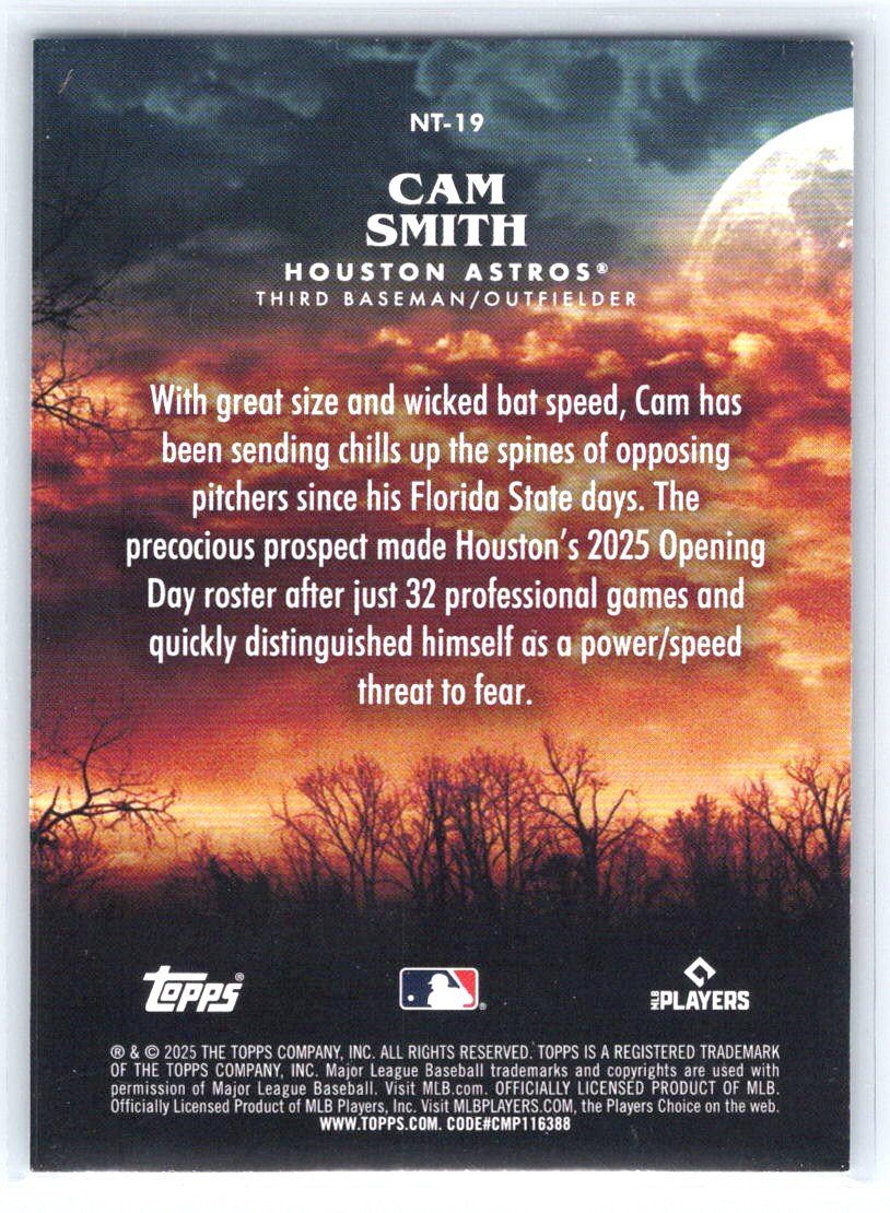 2025 Topps Update #NT-19 Cam Smith Night Terrors