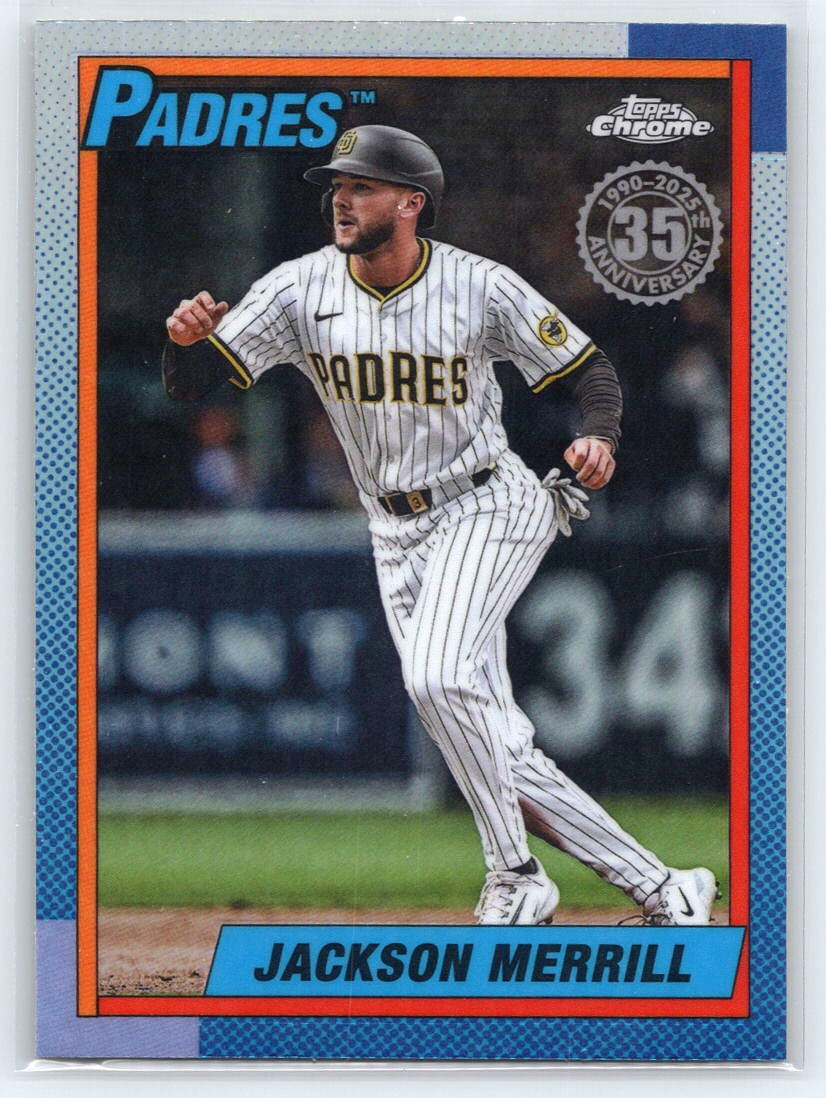2025 Topps Chrome Update #90CU-5 Jackson Merrill 1990 Topps Chrome