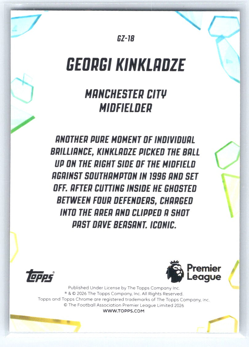 2025-26 Topps Chrome Premier League #GZ-18 Georgi Kinkladze Golazo