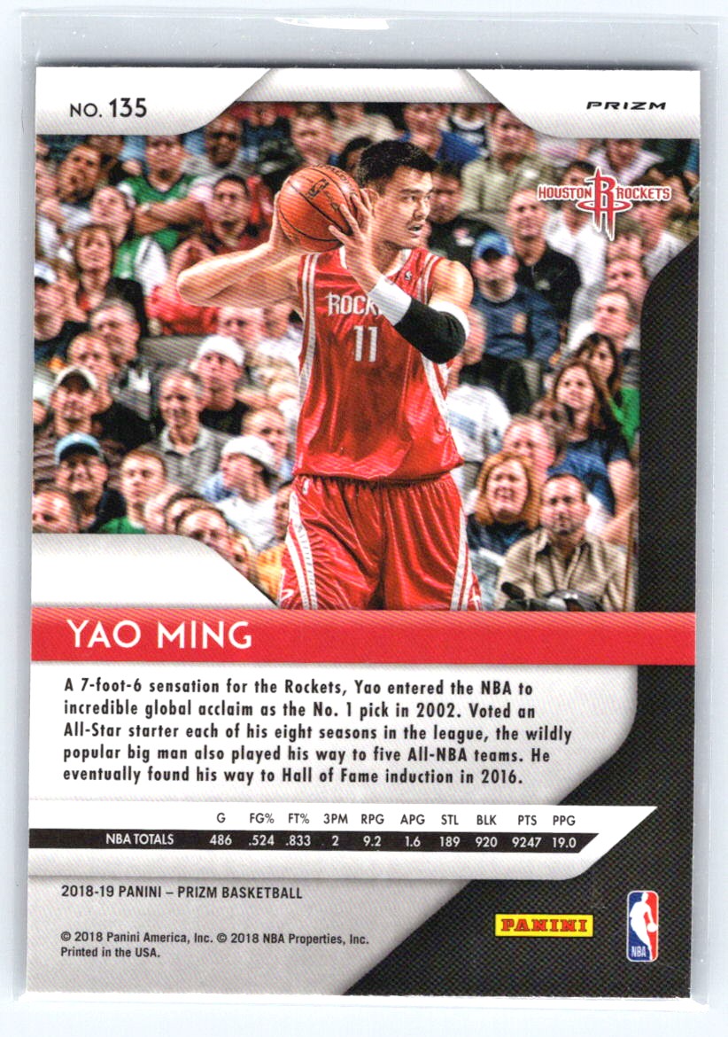 2018-19 Panini Prizm #135 Yao Ming Prizms Red White and Blue