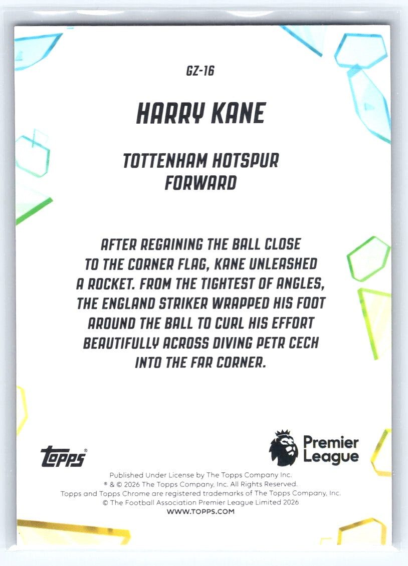 2025-26 Topps Chrome Premier #GZ-16 Harry Kane Golazo Purple #/75