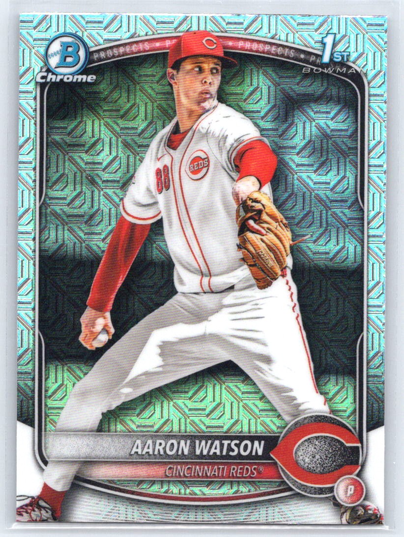 2025 Bowman Draft #BDC-193 Aaron Watson Chrome Mojo Refractor