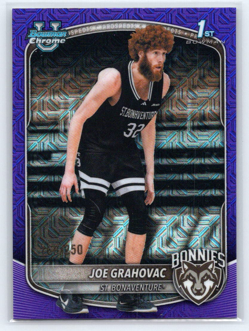 2025-26 Bowman #BCP-24 Joe Grahovac Chrome Prospects Purple Mojo Refractor #/250