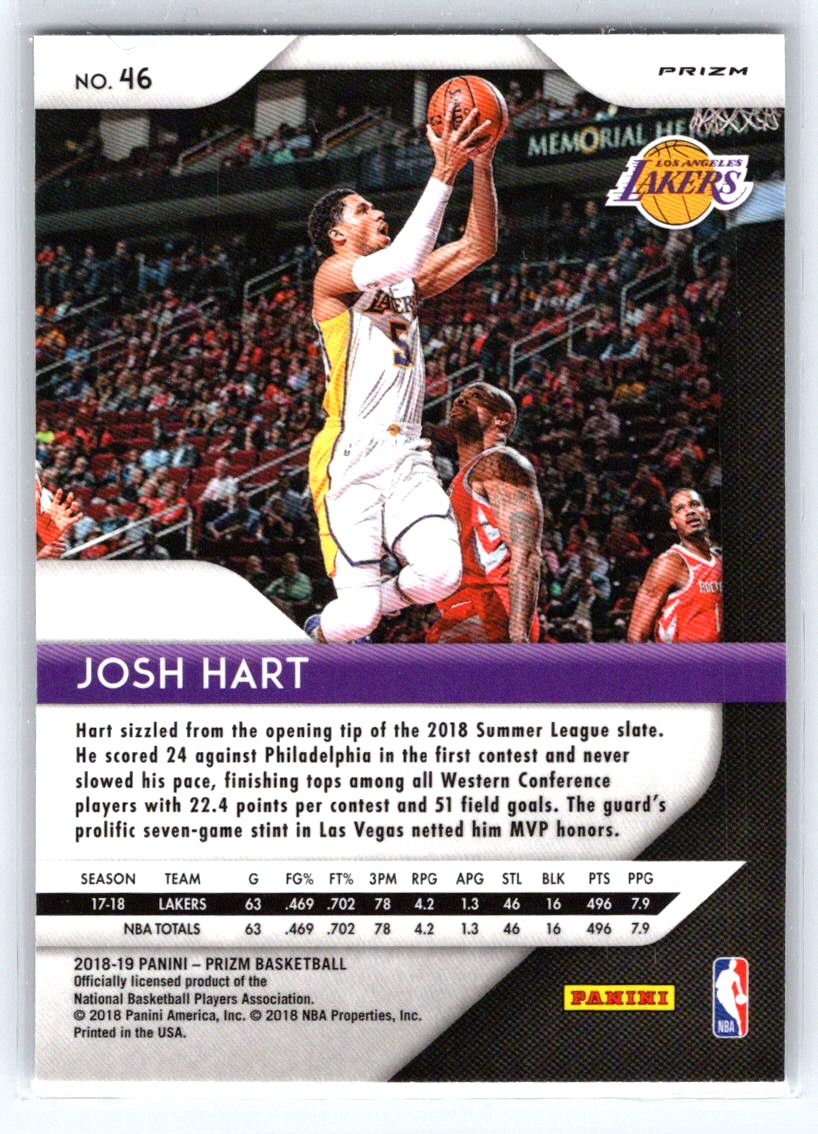 2018-19 Panini Prizm #46 Josh Hart Prizms Silver
