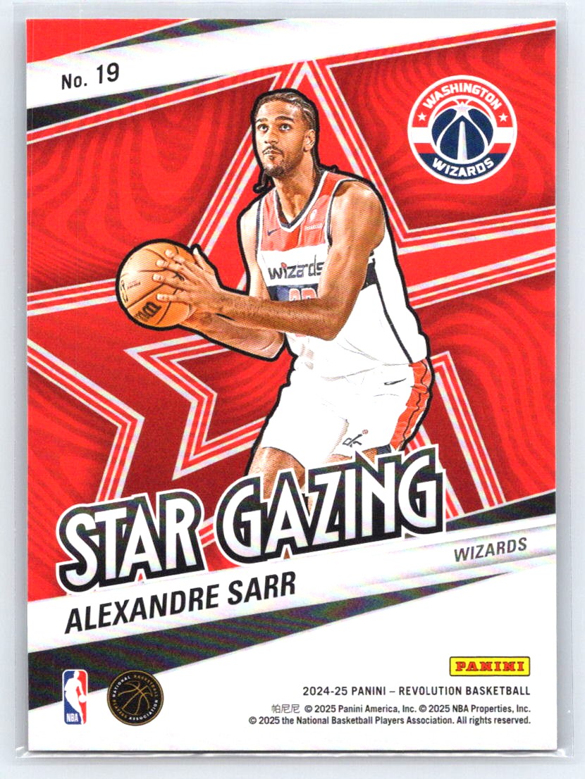 2024-25 Panini Revolution #19 Alexandre Sarr Star Gazing