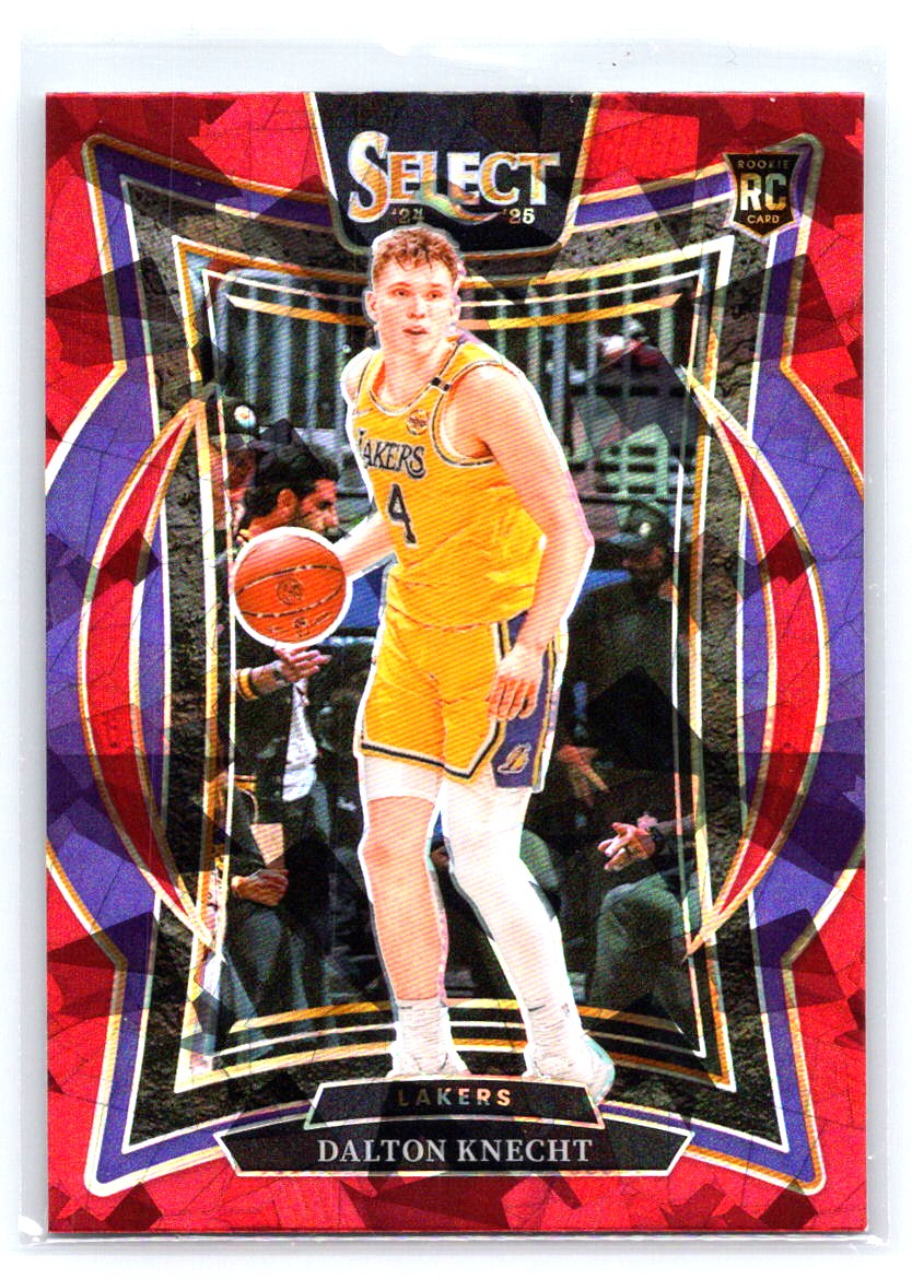 2024-25 Panini Select #91 Dalton Knecht Red Cracked Ice Prizm