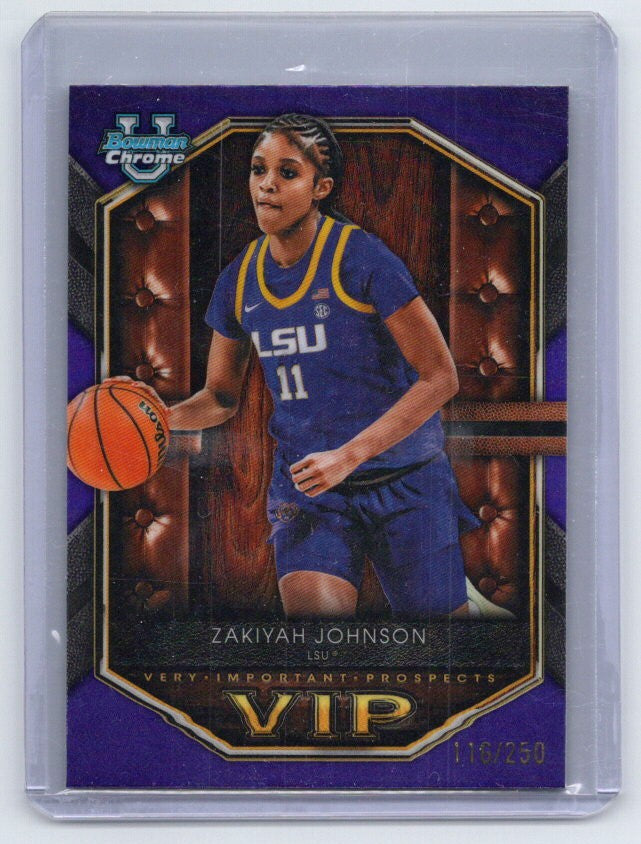 2025-26 Bowman #VIP-15 ZaKiyah Johnson Very Important Prospects