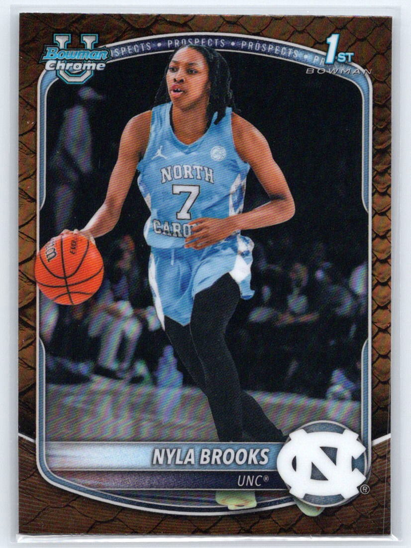 2025-26 Bowman #BCP-63 Nyla Brooks Chrome Prospects Reptilian Refractor