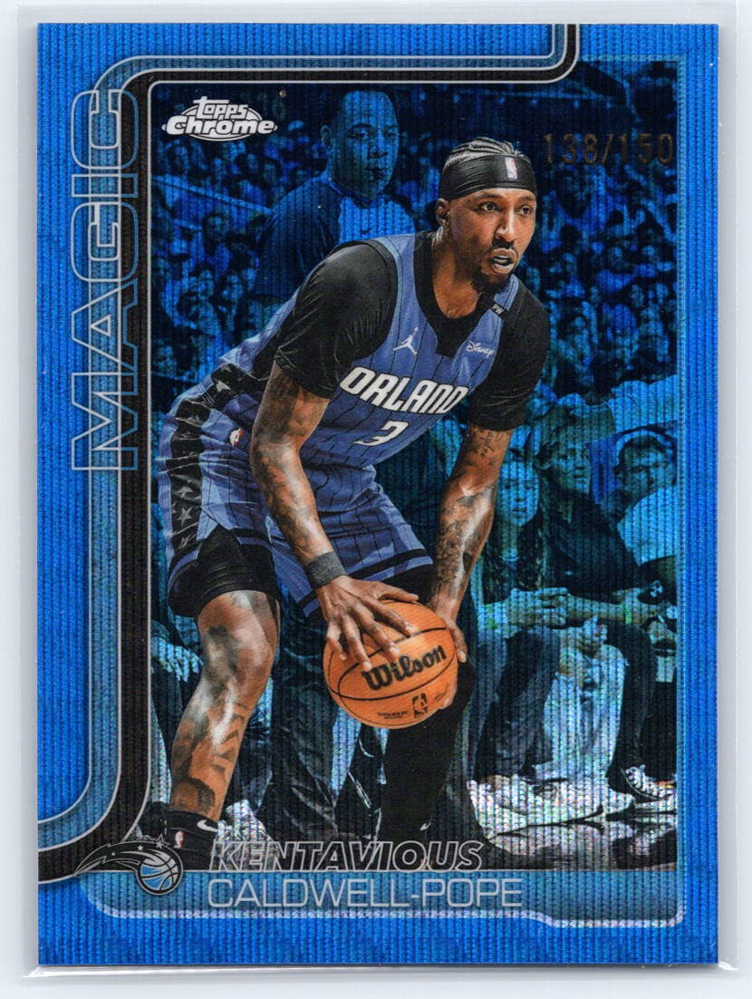 2025-26 Topps Chrome #143 Kentavious Caldwell-Pope Blue Refractor #/150