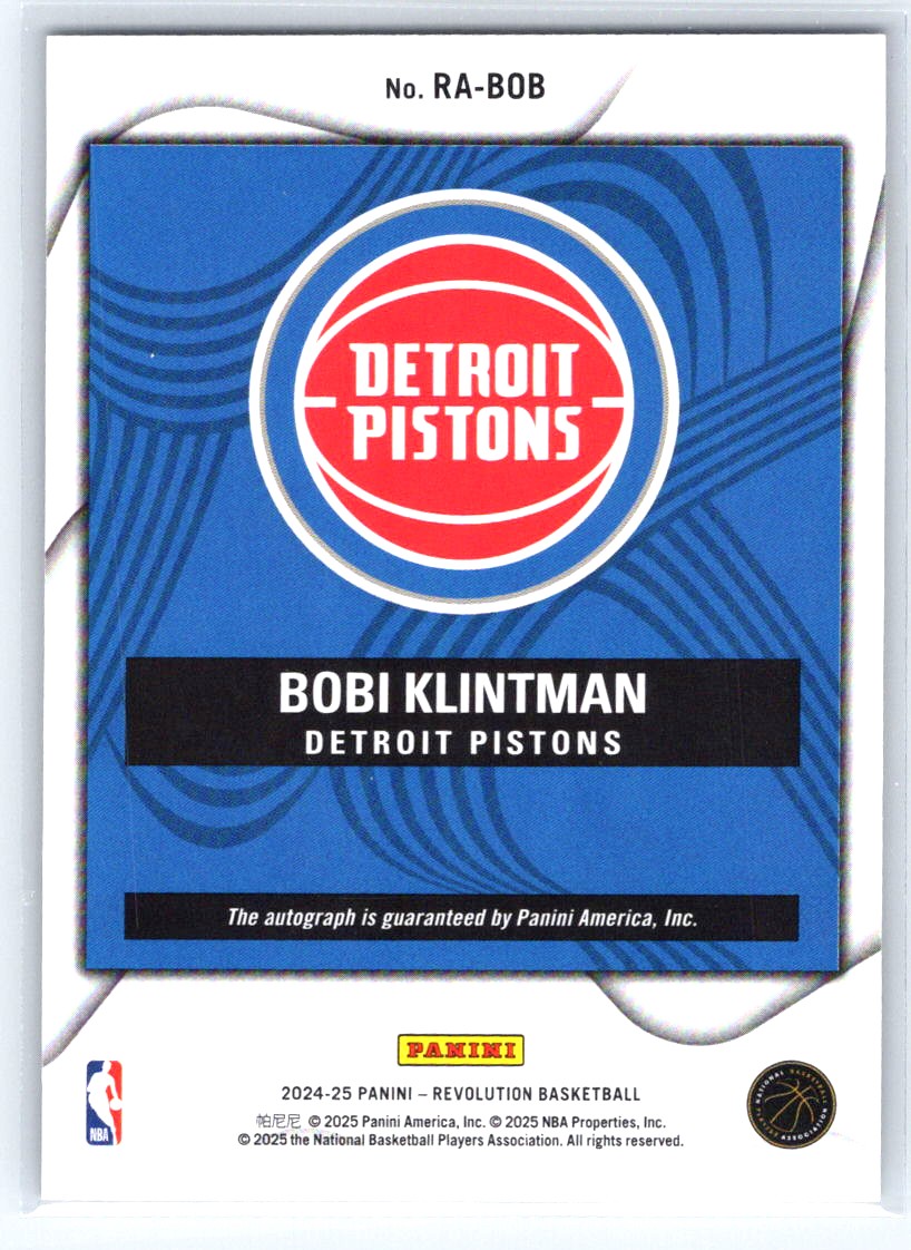 2024-25 Panini Revolution #RA-BOB Bobi Klintman Rookie Autographs
