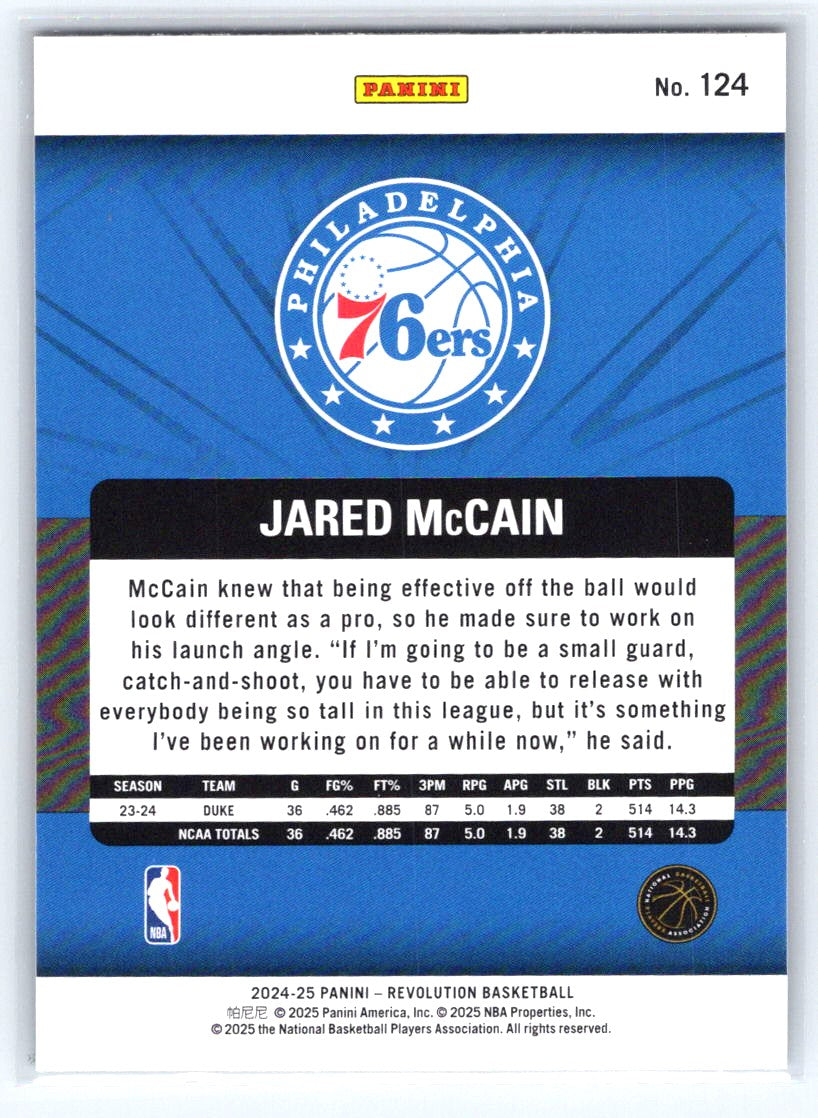 2024-25 Panini Revolution #124 Jared McCain