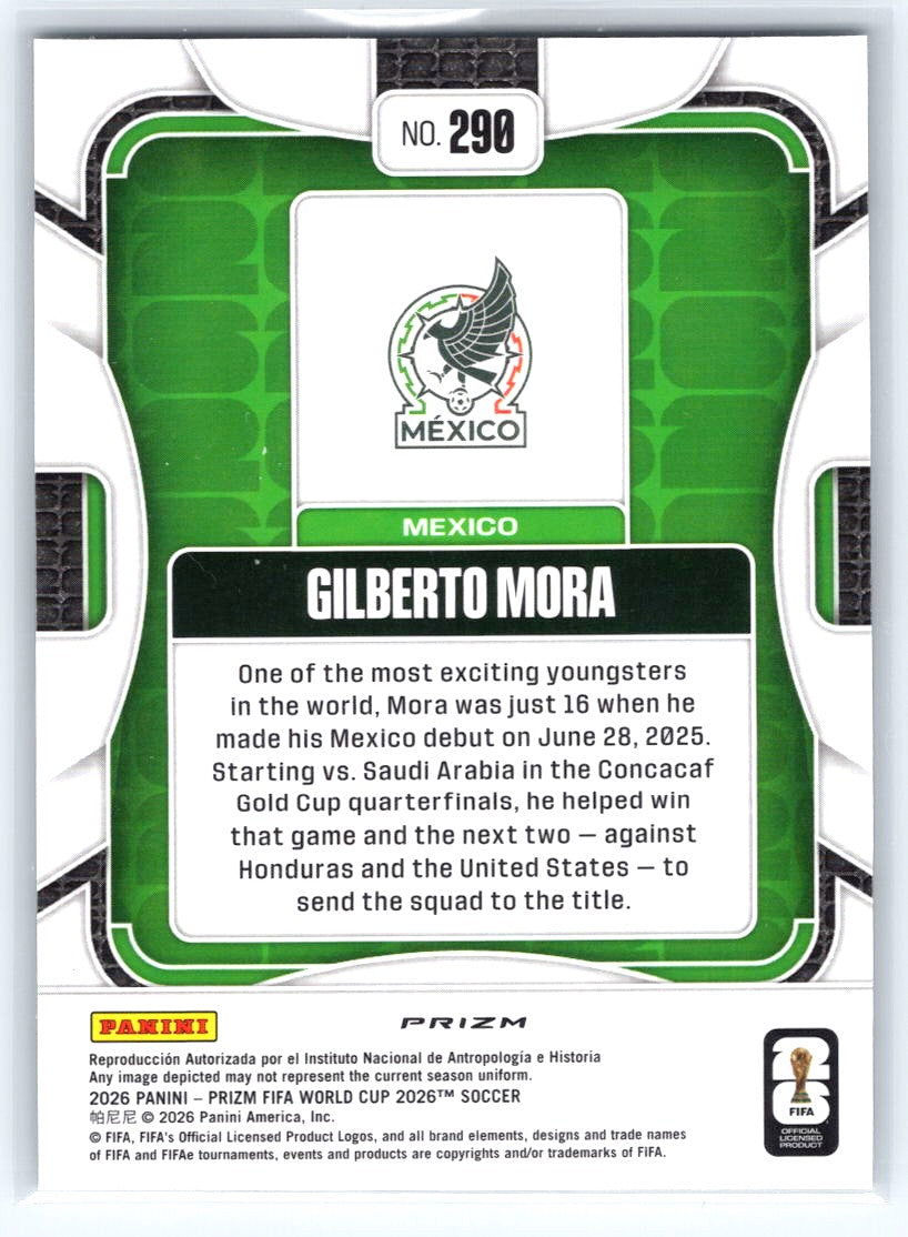 2026 Panini Prizm FIFA World Cup #290 Gilberto Mora Wave Prizms