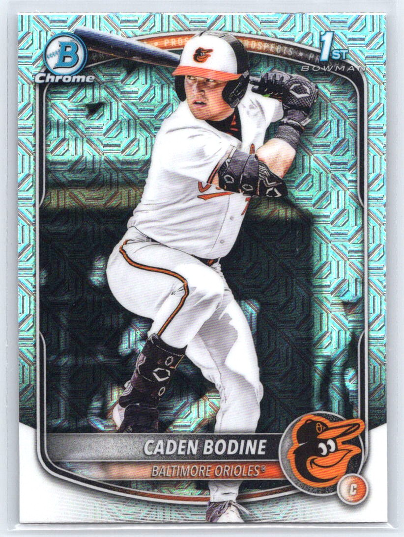 2025 Bowman Draft #BDC-63 Caden Bodine Chrome Mojo Refractor