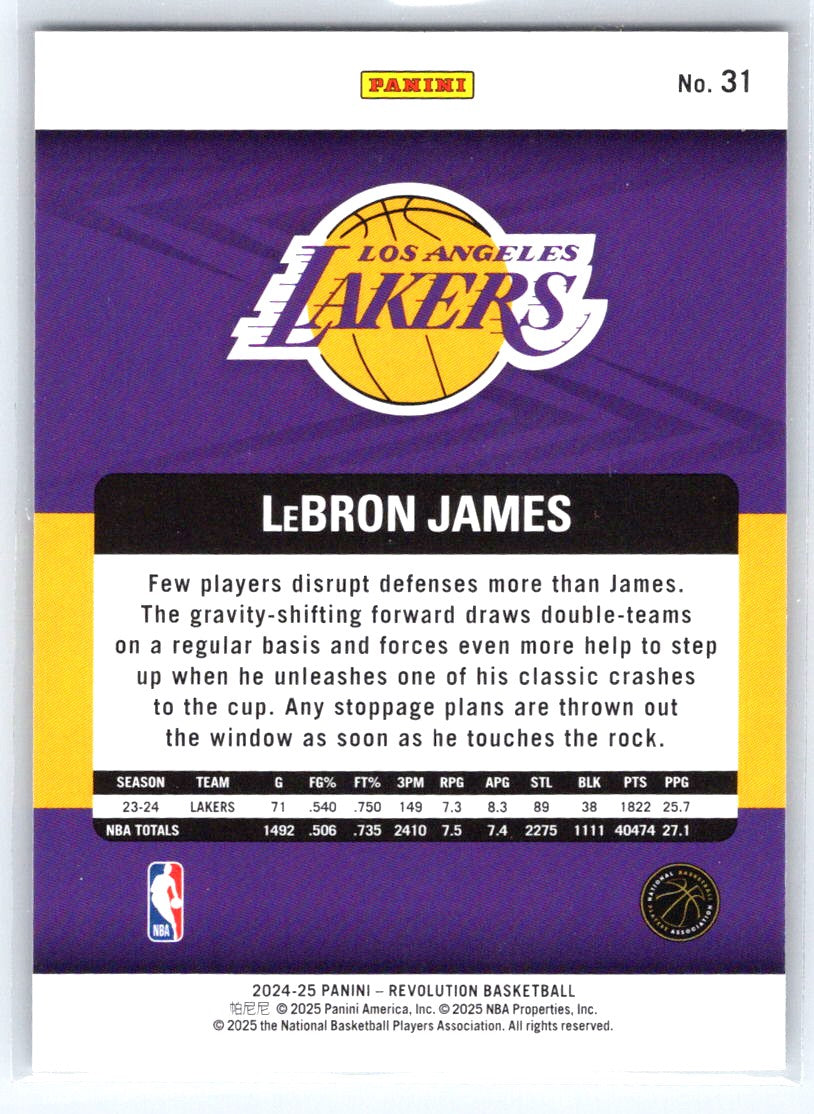 2024-25 Panini Revolution #31 LeBron James