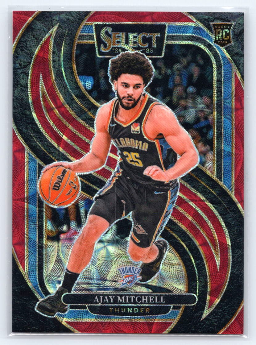 2024-25 Panini Select #194 Ajay Mitchell Red Scope Prizm #/249