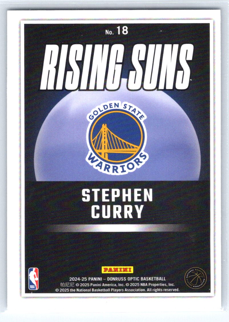 2024-25 Donruss Optic #18 Stephen Curry Rising Suns