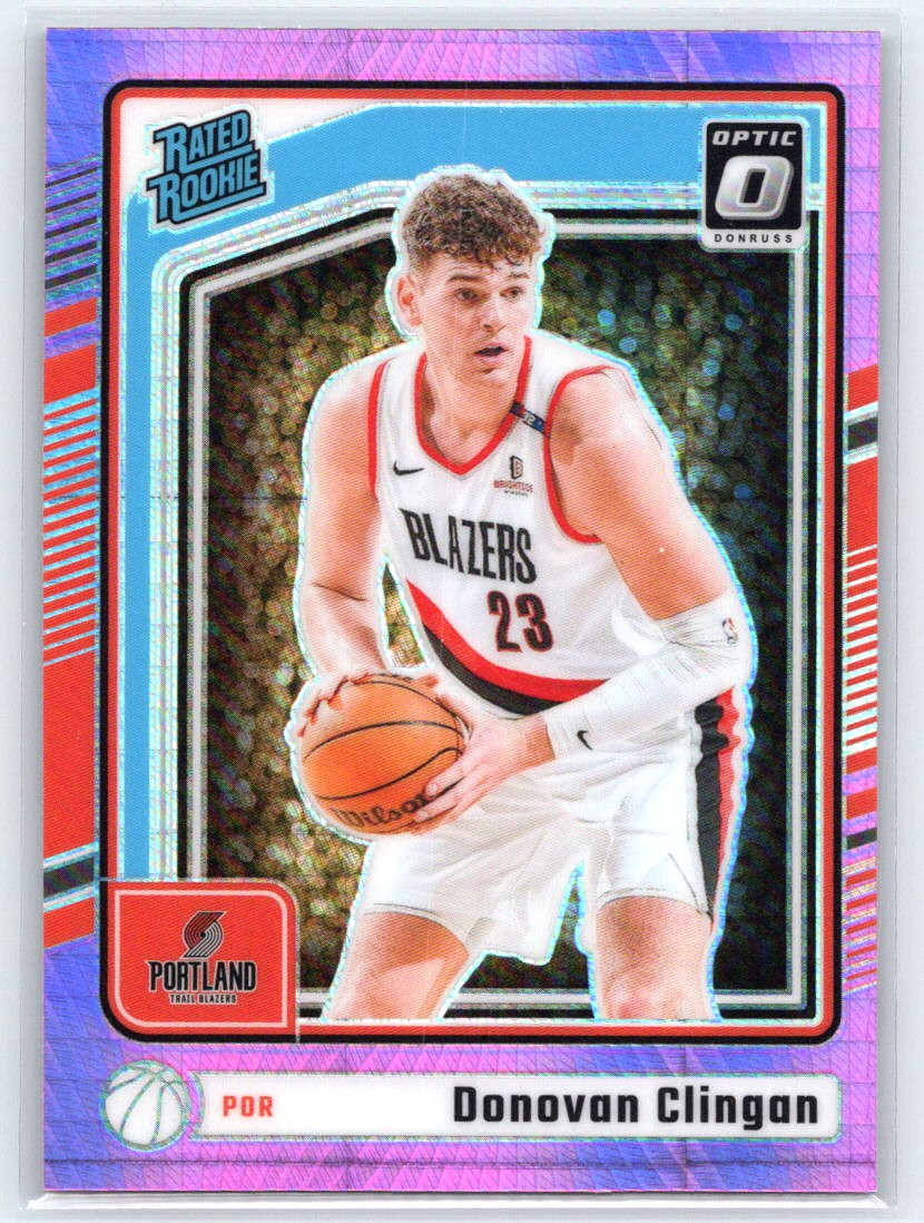 2024-25 Donruss Optic #272 Donovan Clingan Hyper Pink