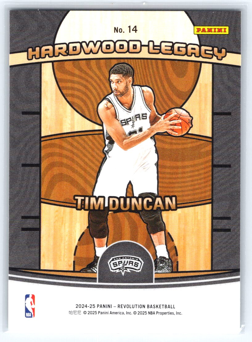 2024-25 Panini Revolution #14 Tim Duncan Hardwood Legacy