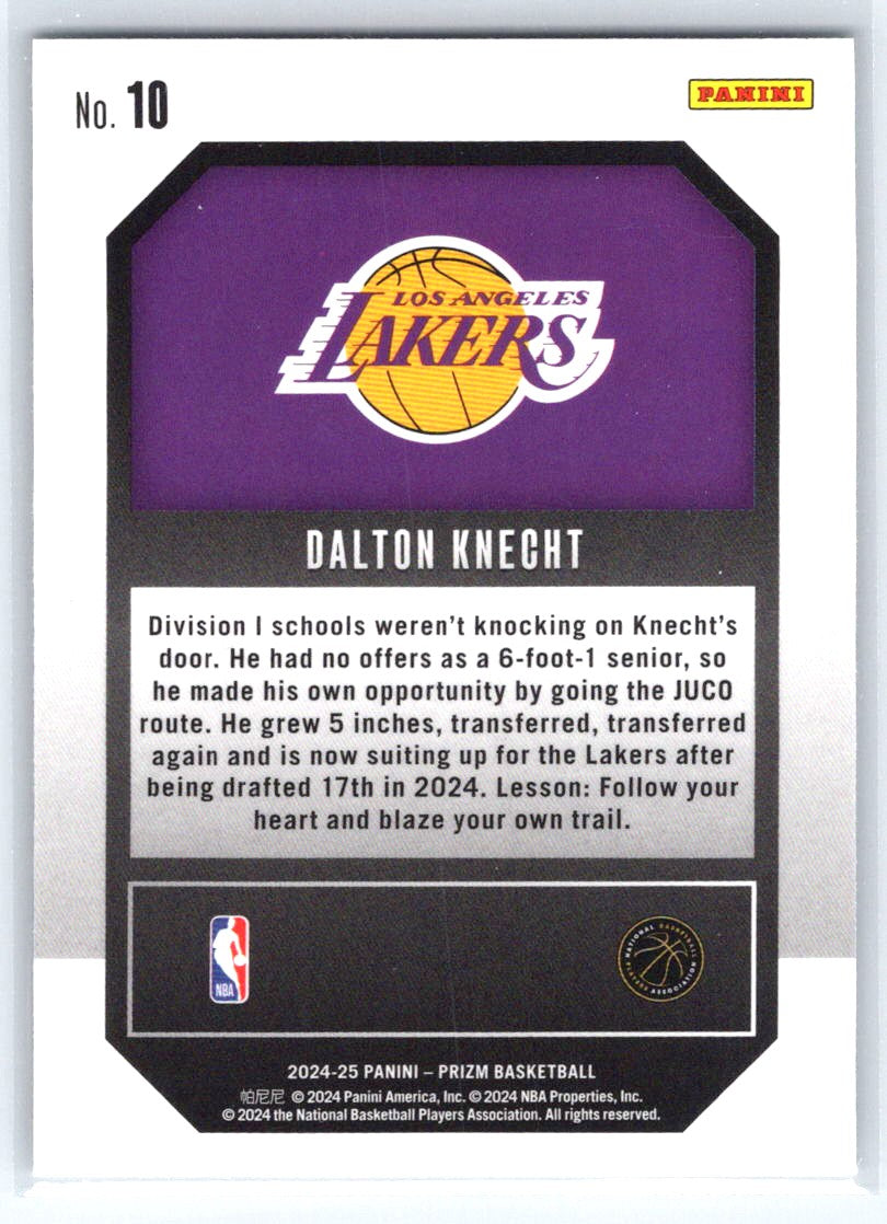 2024-25 Panini Prizm #10 Dalton Knecht Emergent