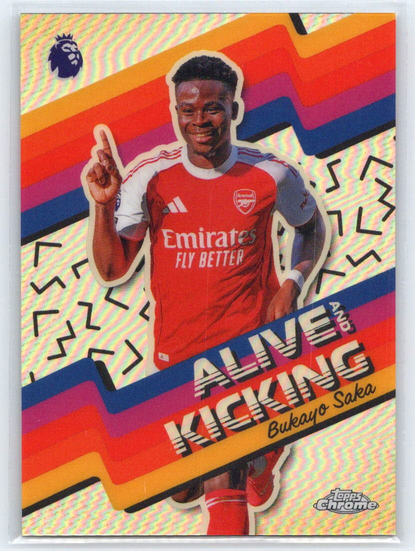 2025-26 Topps Chrome Premier League #AK-16 Bukayo Saka Alive and Kicking