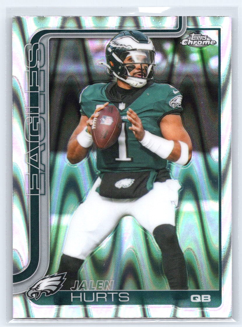 2025 Topps Chrome #247 Jalen Hurts Ray Wave Refractor