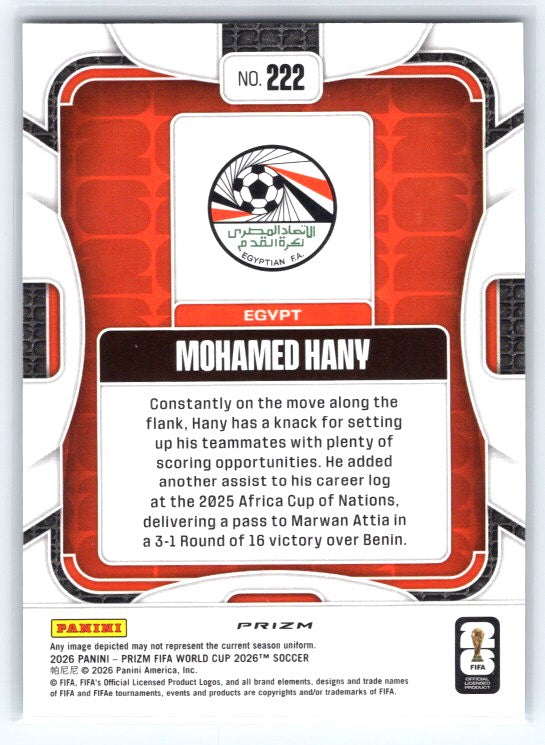 2026 Panini Prizm FIFA World Cup #222 Mohamed Hany Wave Prizms