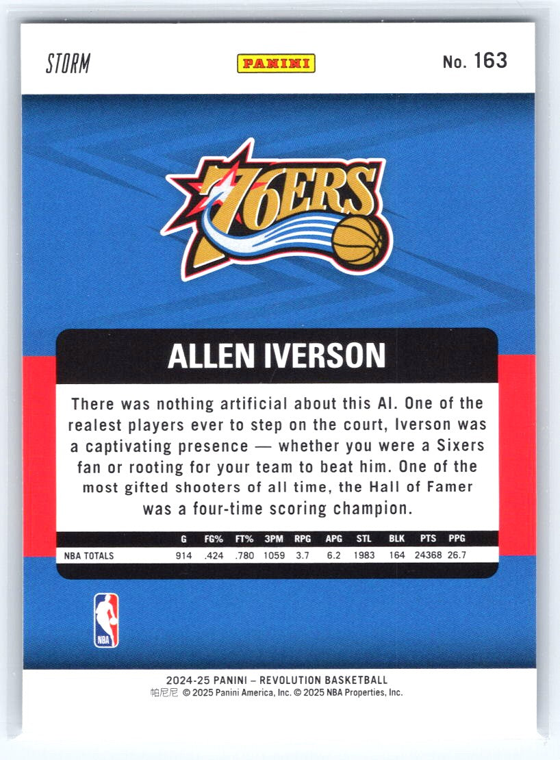 2024-25 Panini Revolution #163 Allen Iverson
