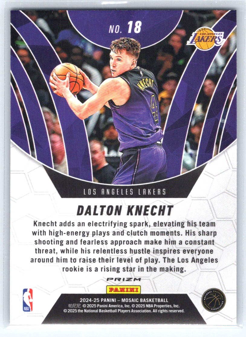 2024-25 Panini Mosaic #18 Dalton Knecht Elevate Mosaic Green