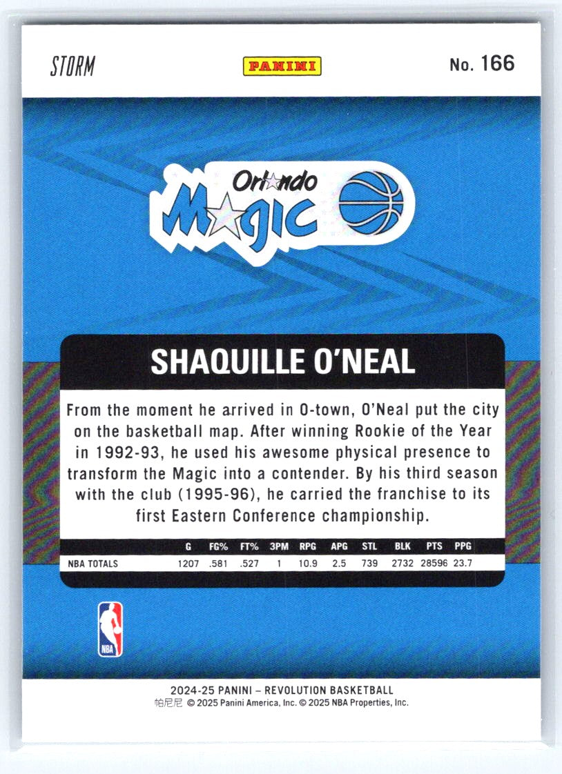 2024-25 Panini Revolution #166 Shaquille O'Neal Blue Storm