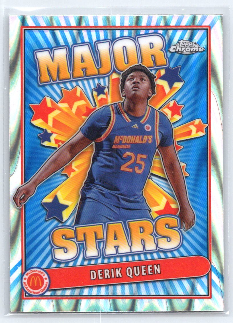2024 Topps Chrome McDonald's #SES-DEQ Derik Queen Major Stars RayWave Refractor