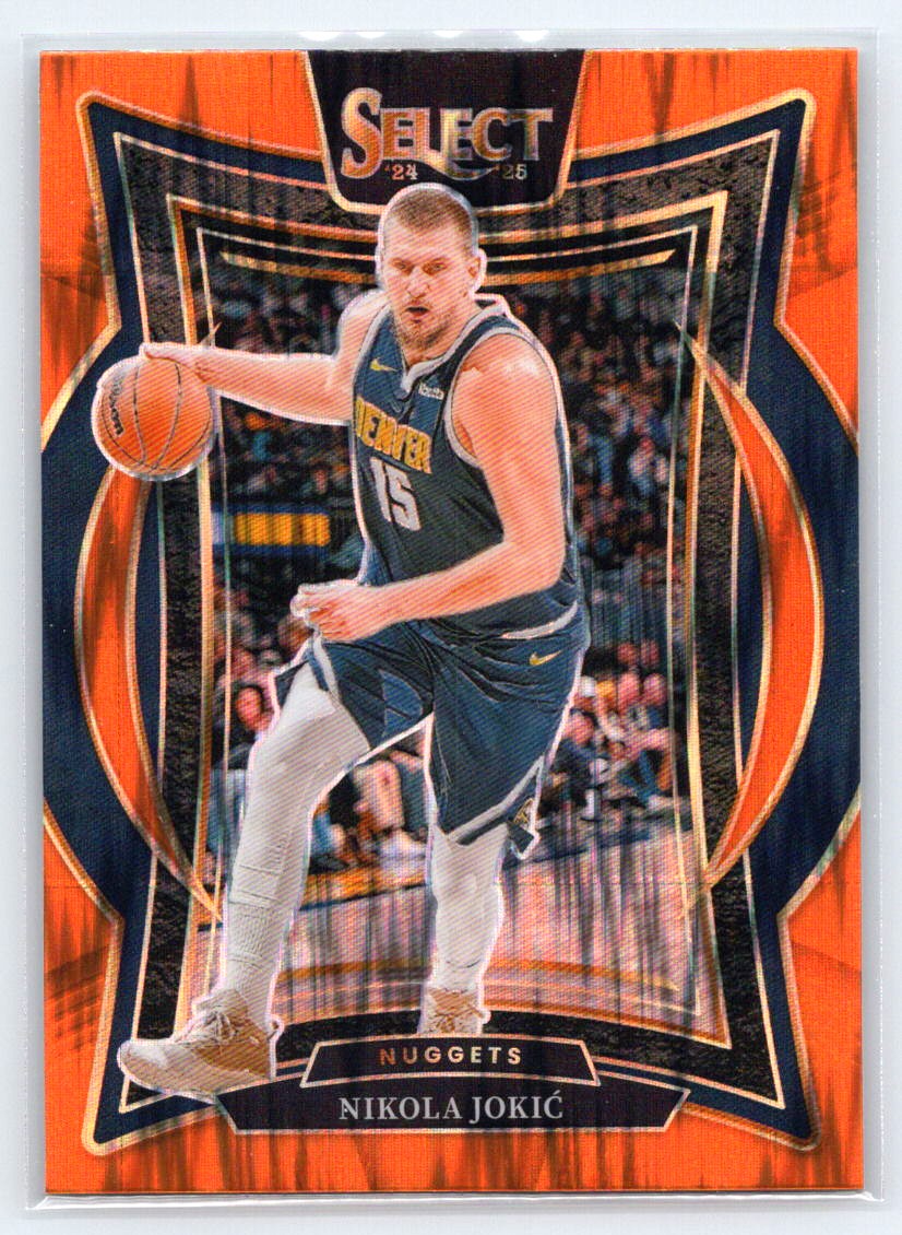 2024-25 Panini Select #14 Nikola Jokic Orange Flash Prizm