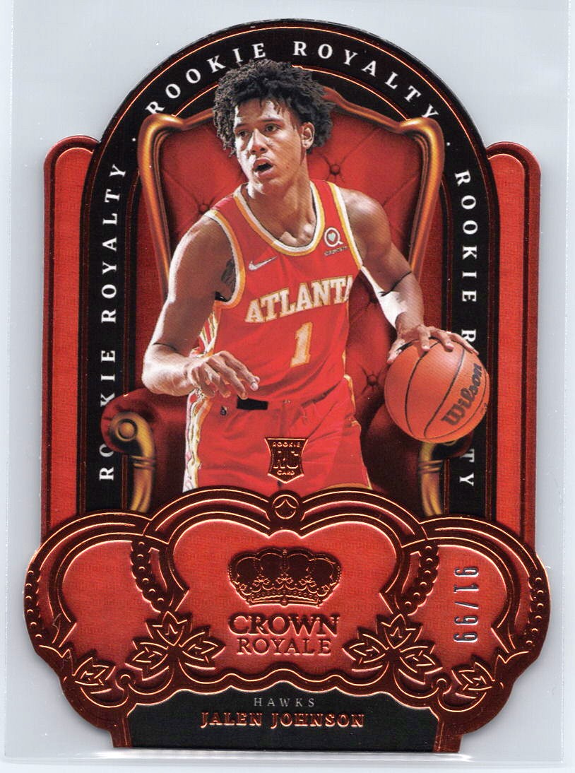 2021-22 Panini Crown Royale #22 Jalen Johnson Rookie Royalty #/99