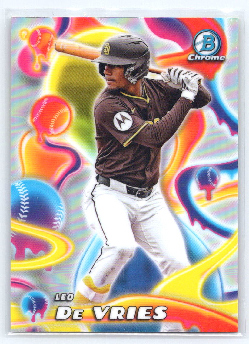 2025 Bowman Chrome #MM-8 Leo De Vries Melt Mashers