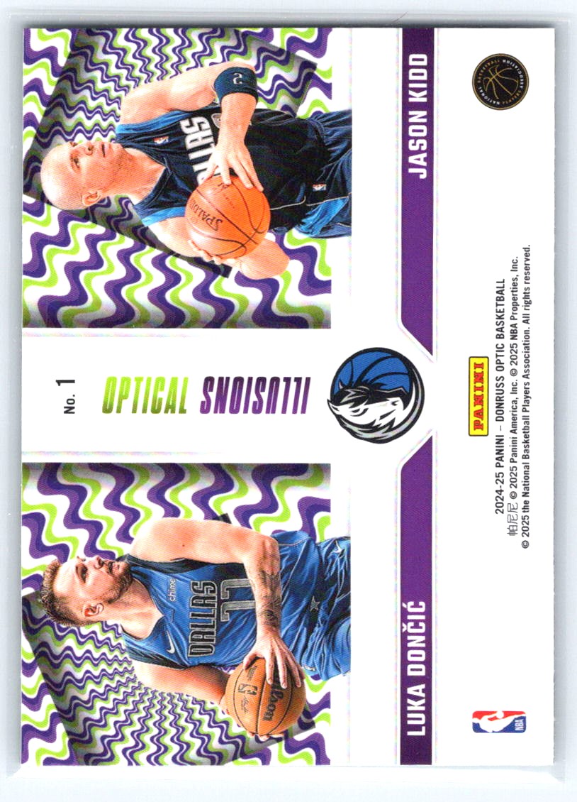 2024-25 Donruss Optic #1 Jason Kidd/Luka Doncic Optical Illusions
