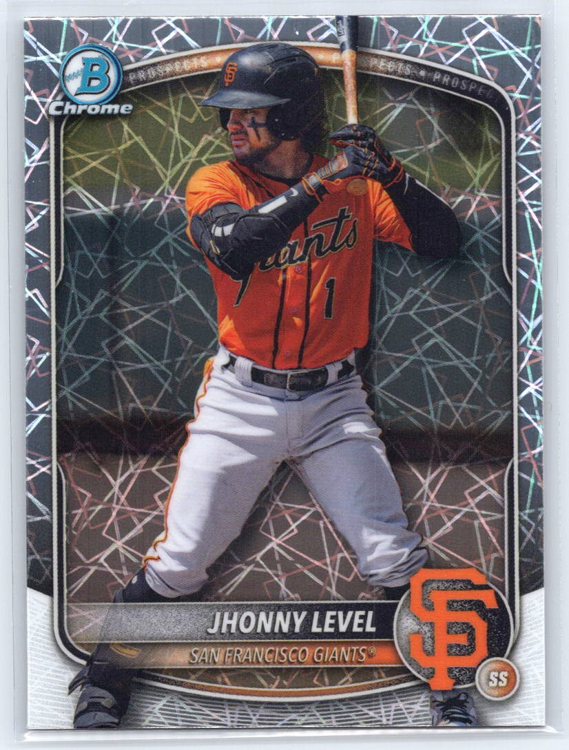 2025 Bowman Draft #BDC-55 Jhonny Level Chrome Laser Refractor
