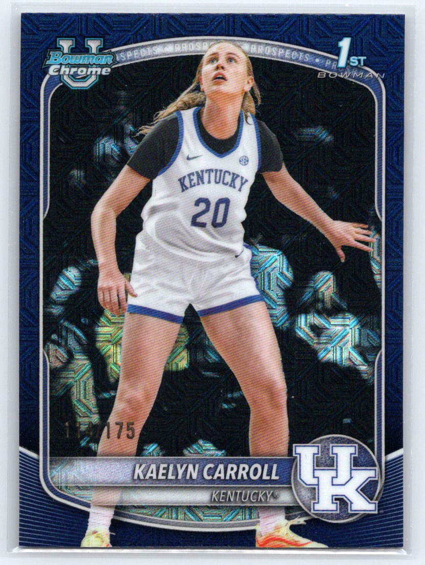 2025-26 Bowman #BCP-82 Kaelyn Carroll Chrome Prospects Navy Mojo Refractor #/175