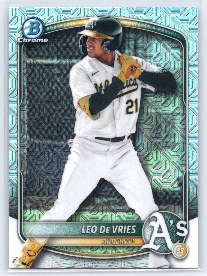 2025 Bowman Draft #BDC-87 Leo De Vries Chrome Mojo Refractor
