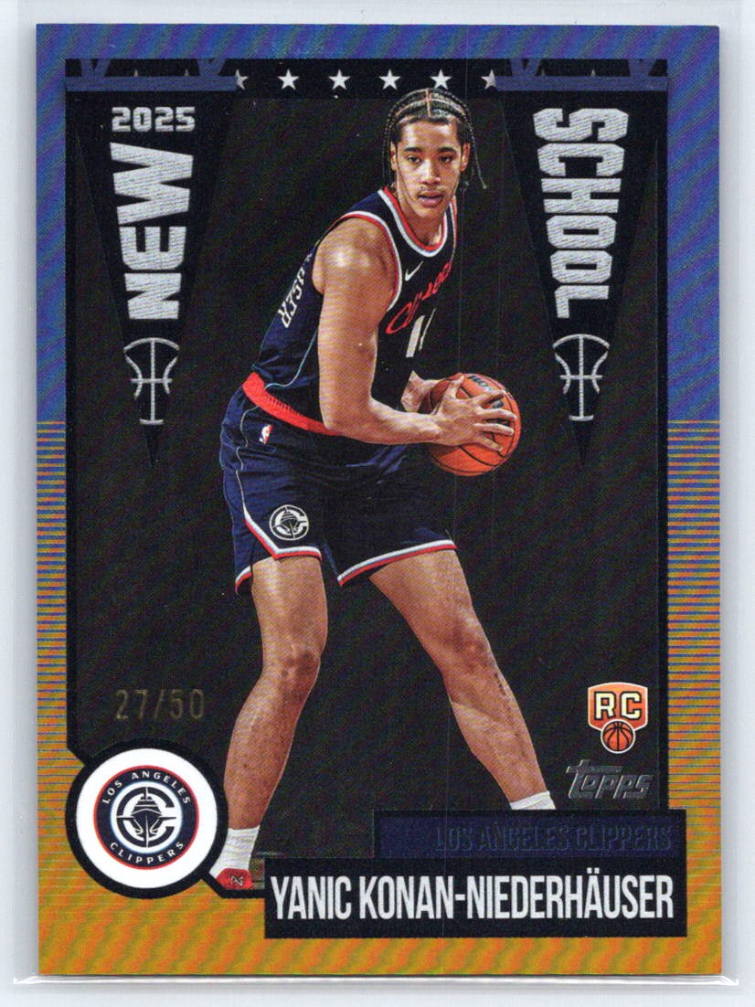 2025-26 Topps #NS-30 Yanic Konan-Niederhäuser New School Gold Rainbow #/50