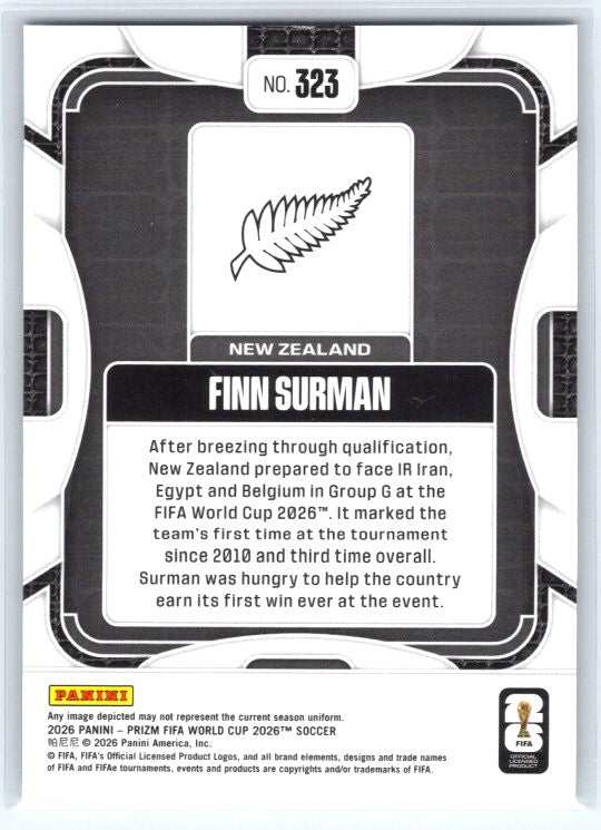 2026 Panini Prizm FIFA World Cup #323 Finn Surman