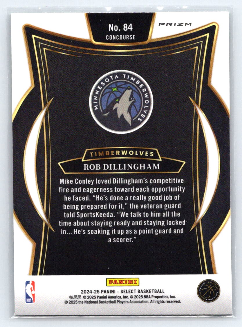2024-25 Panini Select #84 Rob Dillingham Green Stars Prizm