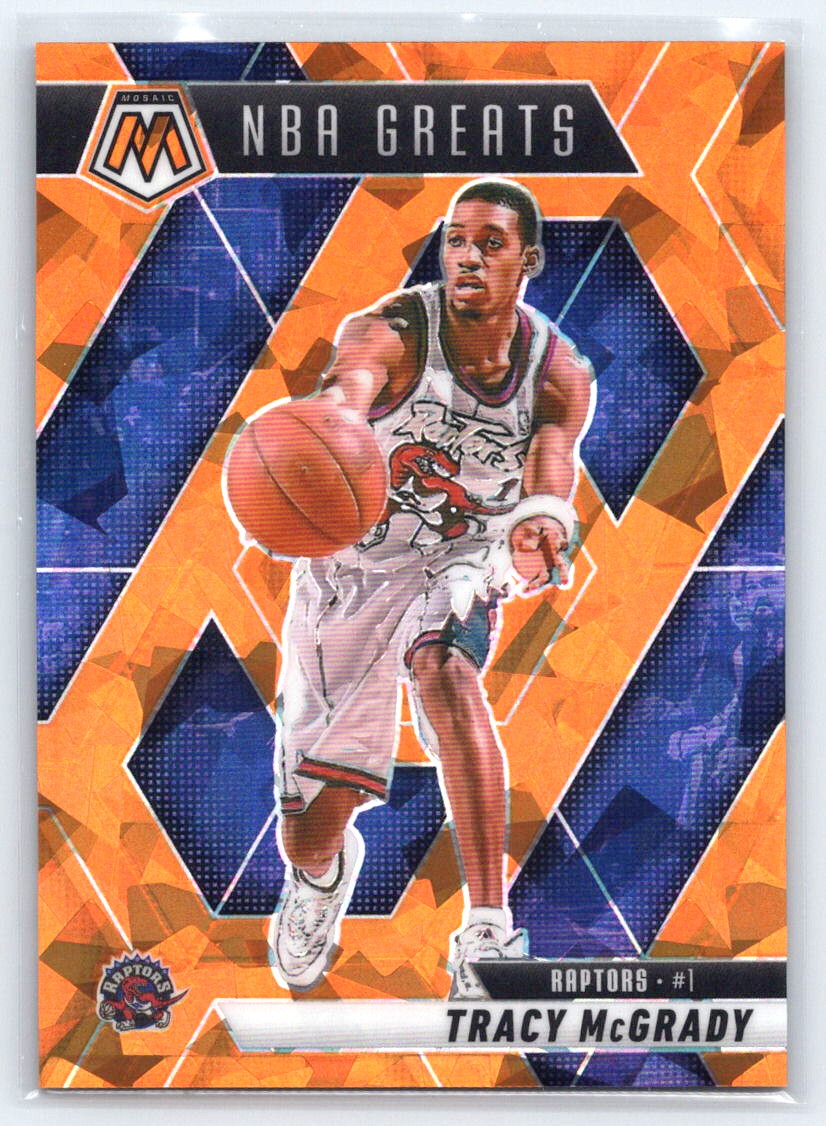 2024-25 Panini Mosaic #298 Tracy McGrady Orange Ice Mosaic #/49