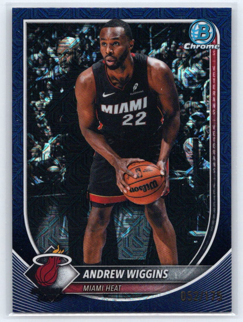 2025-26 Bowman #BCV-170 Andrew Wiggins Chrome Navy Mojo Refractors #/175