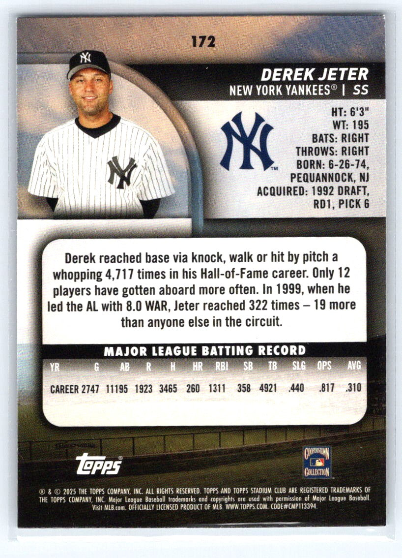 2025 Stadium Club #172 Derek Jeter