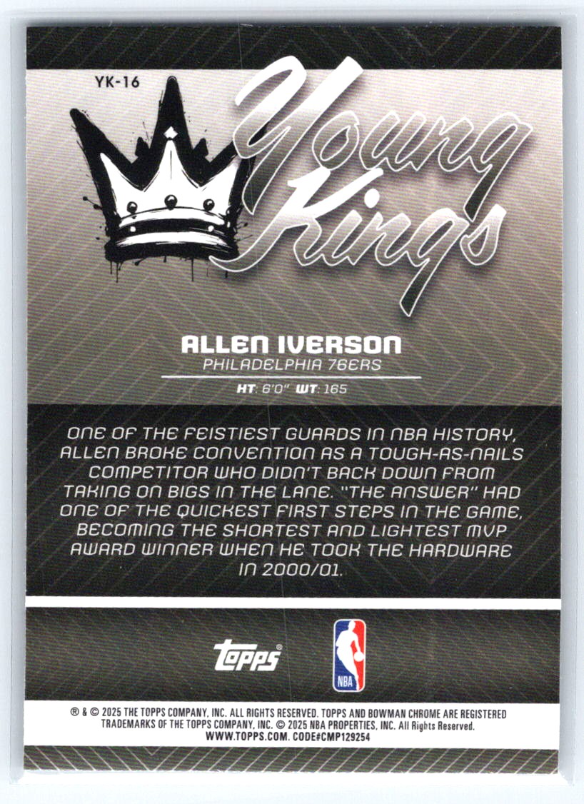 2025-26 Bowman #YK-16 Allen Iverson Young Kings