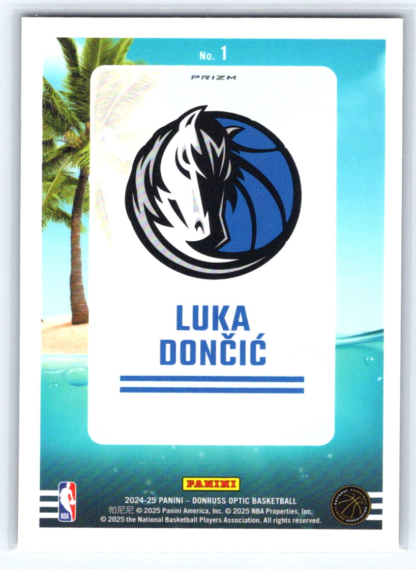 2024-25 Donruss Optic #1 Luka Doncic Splash! Purple