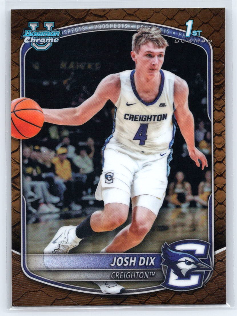 2025-26 Bowman #BCP-17 Josh Dix Chrome Prospects Reptilian Refractor