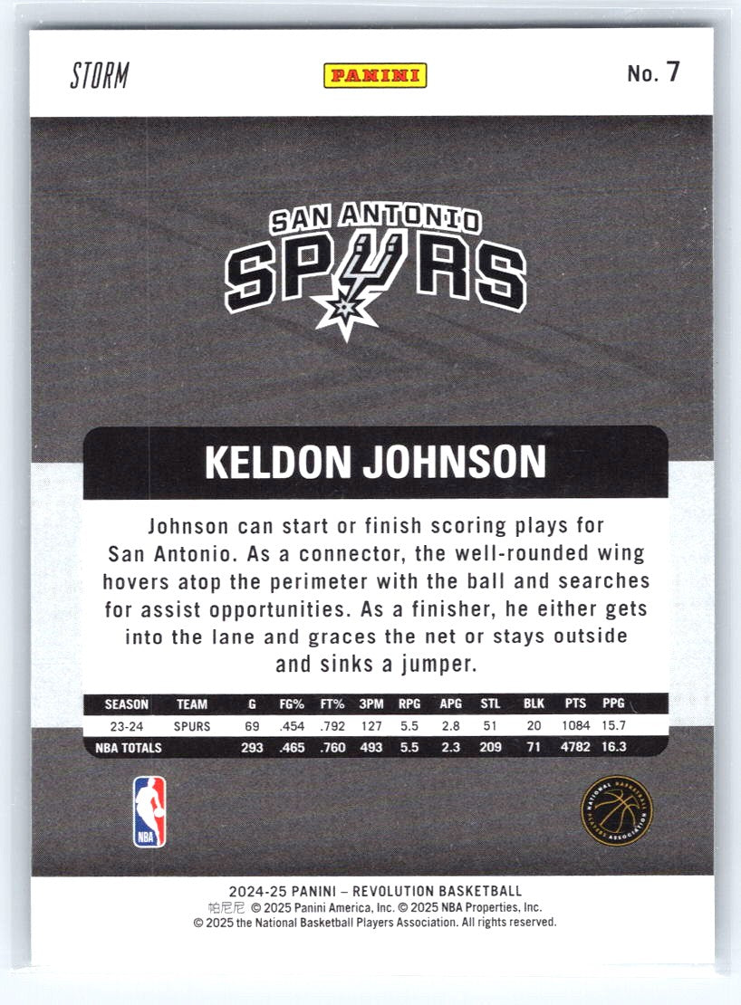 2024-25 Panini Revolution #7 Keldon Johnson Blue Storm