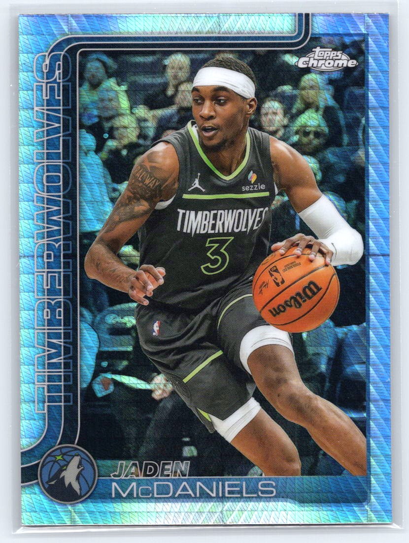 2025-26 Topps Chrome #176 Jaden McDaniels Prism Refractor