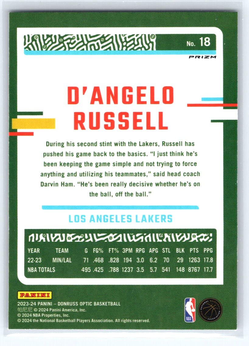 2023-24 Donruss Optic #18 D'Angelo Russell Holo